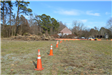 Orange Cones Surrounding Site