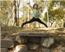 Child Jumping off Rock